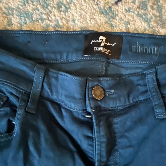 7 For All Mankind Men's Slim Jeans - Dark Blue - Picture 3 of 3